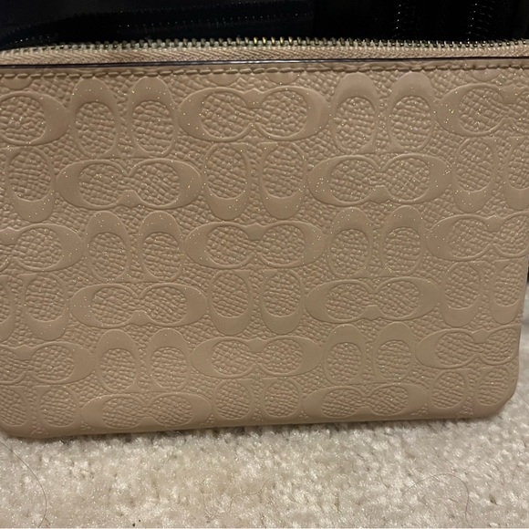 Coach Embossed Wristlet in Beige - Picture 2 of 2